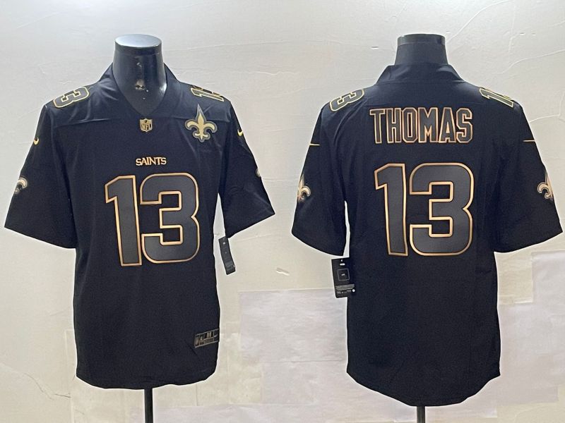Men New Orleans Saints #13 Thomas Black Gold 2024 Nike Limited NFL Jersey style 01083->new orleans saints->NFL Jersey